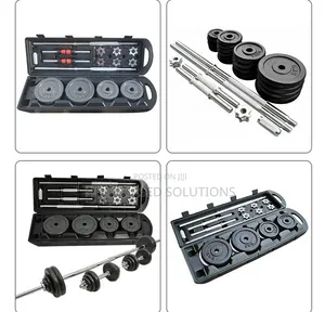 Black Cast Iron 50kg Fitness Dumbbells