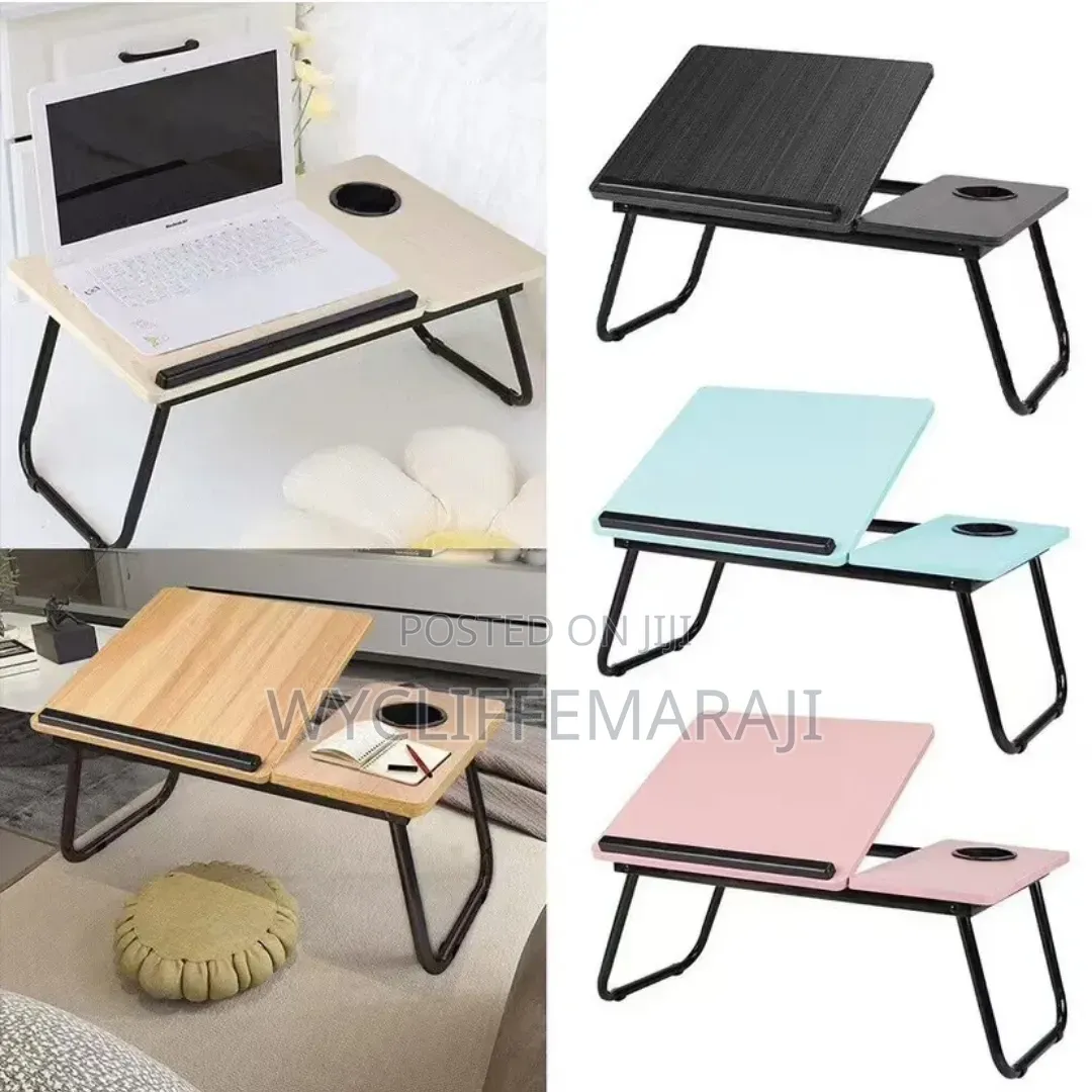 Foldable Tilting Laptop Stand With Cup Holder