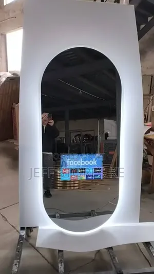 Oval Mirror Inbuilt TV Set