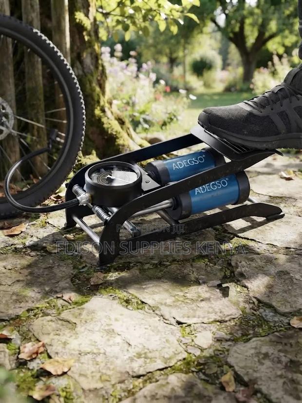 Foot Pump Adegso Double Cylinder 160PSI Bike Pumps Tire Wheel Bicycle