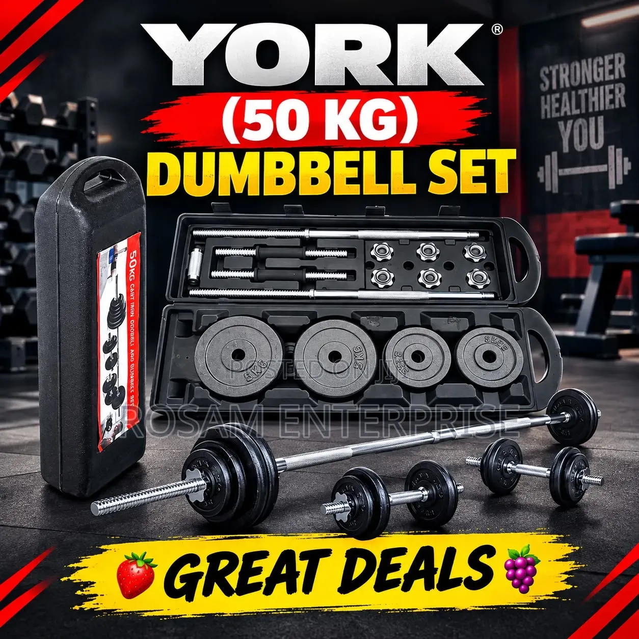 York (50 Kg) Dumbbell Set