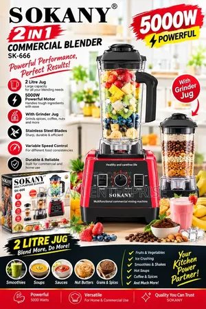 2 in 1 Sokany Commercial Blender(SK-666)