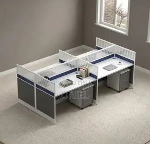 Office Workstation : 4-Seater Spacious Staff Workstation Desk