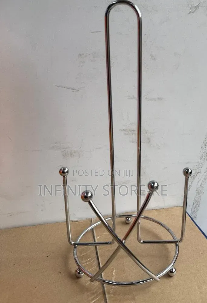 Standing Mettalic Kitchen Tissue Paper Holder Roll