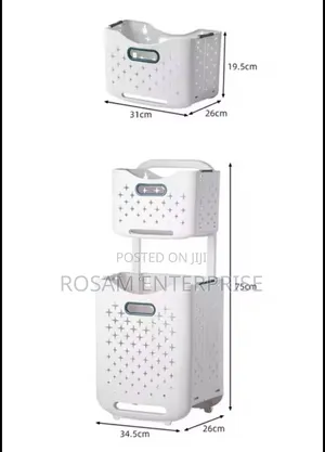 2-Tier Laundry Hamper With Wheels