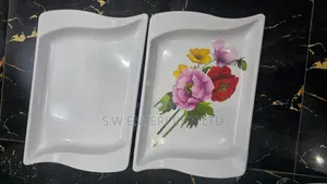 6 PCS Melamine Plate Wavy Rectangular at 185