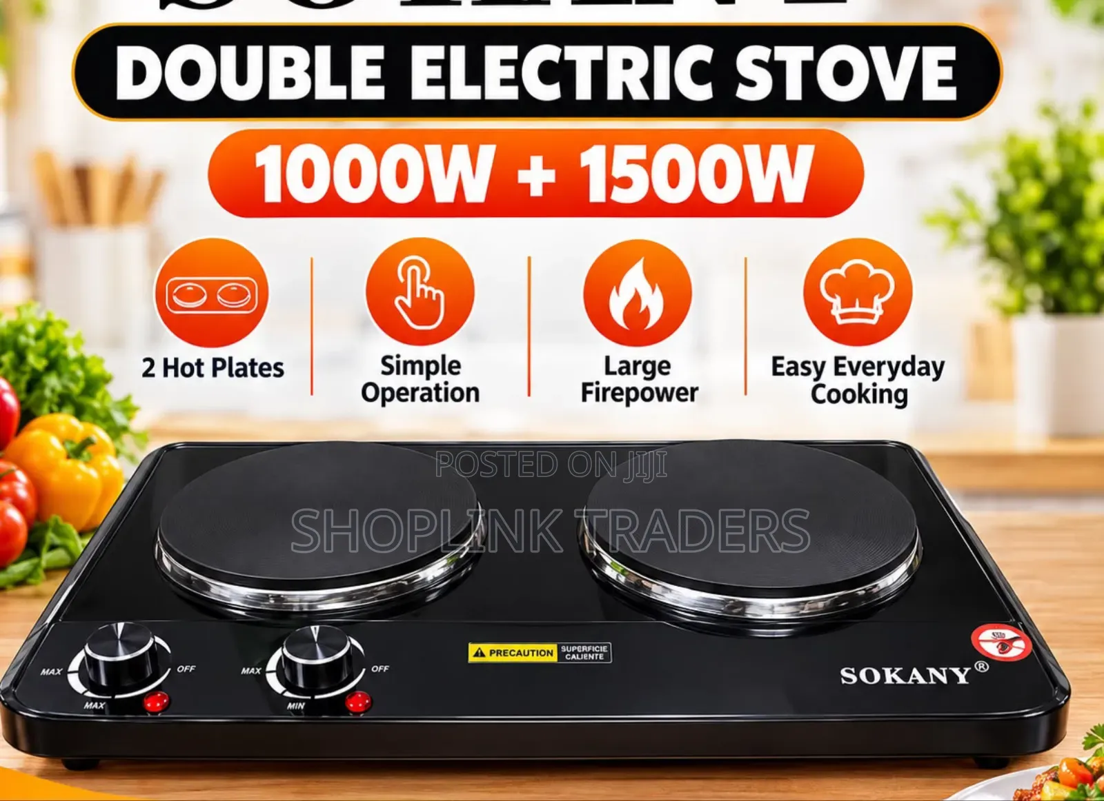 Sokany Double Electric Stove