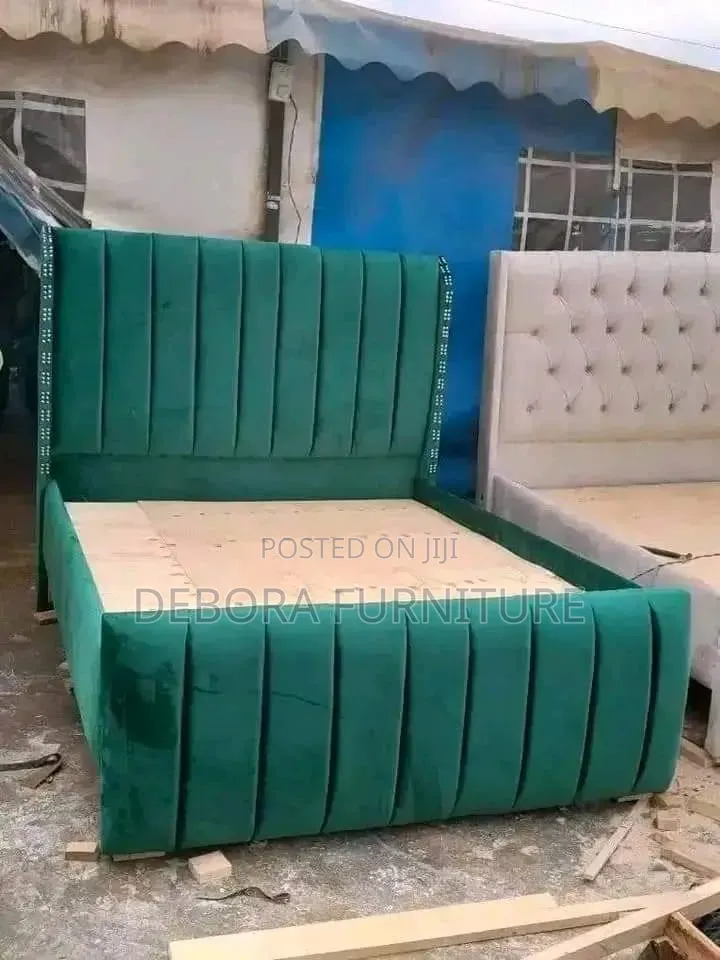 Forest Green Upholstered Bed 5*6