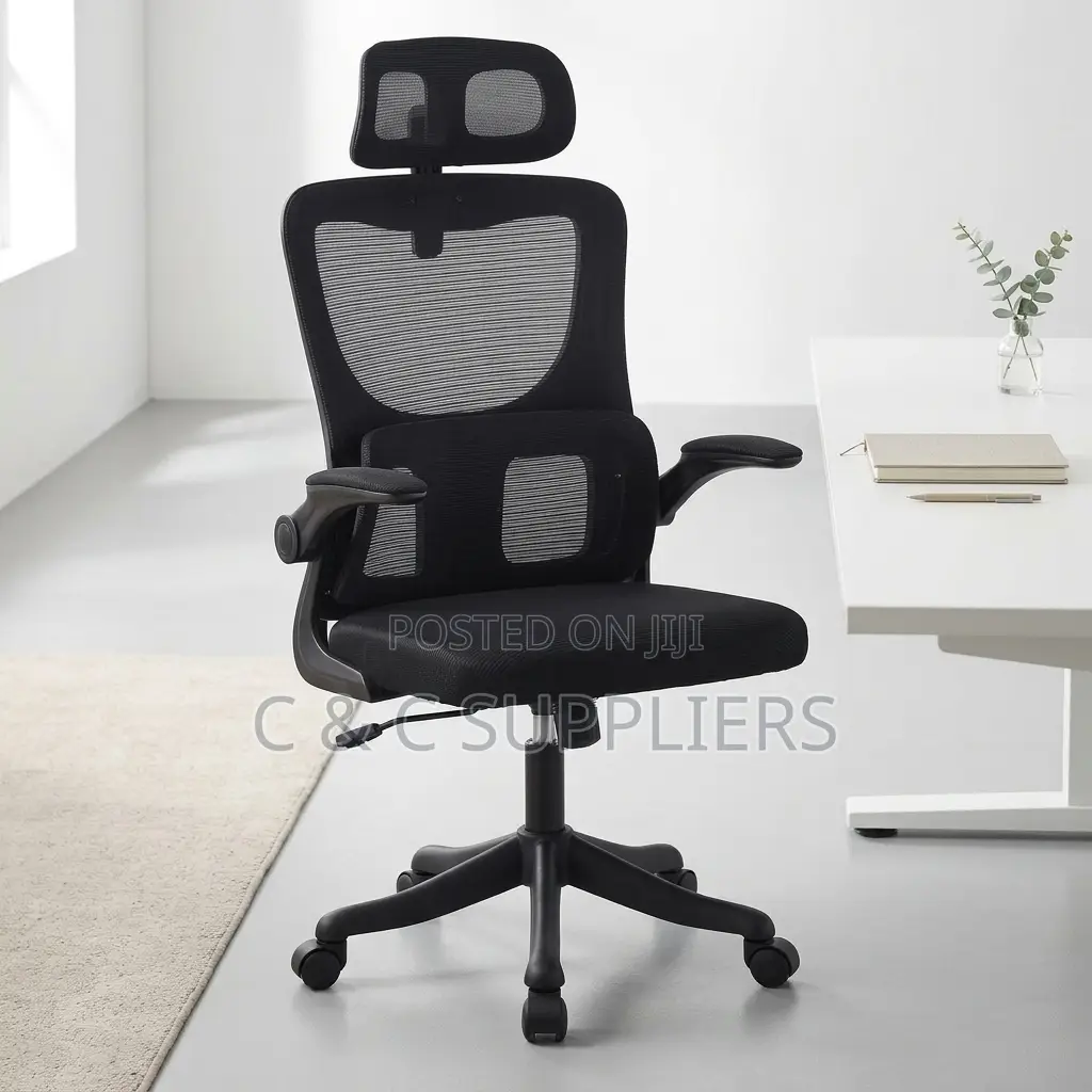 Ergonomic Staff Chair With Flip-Up Armrests