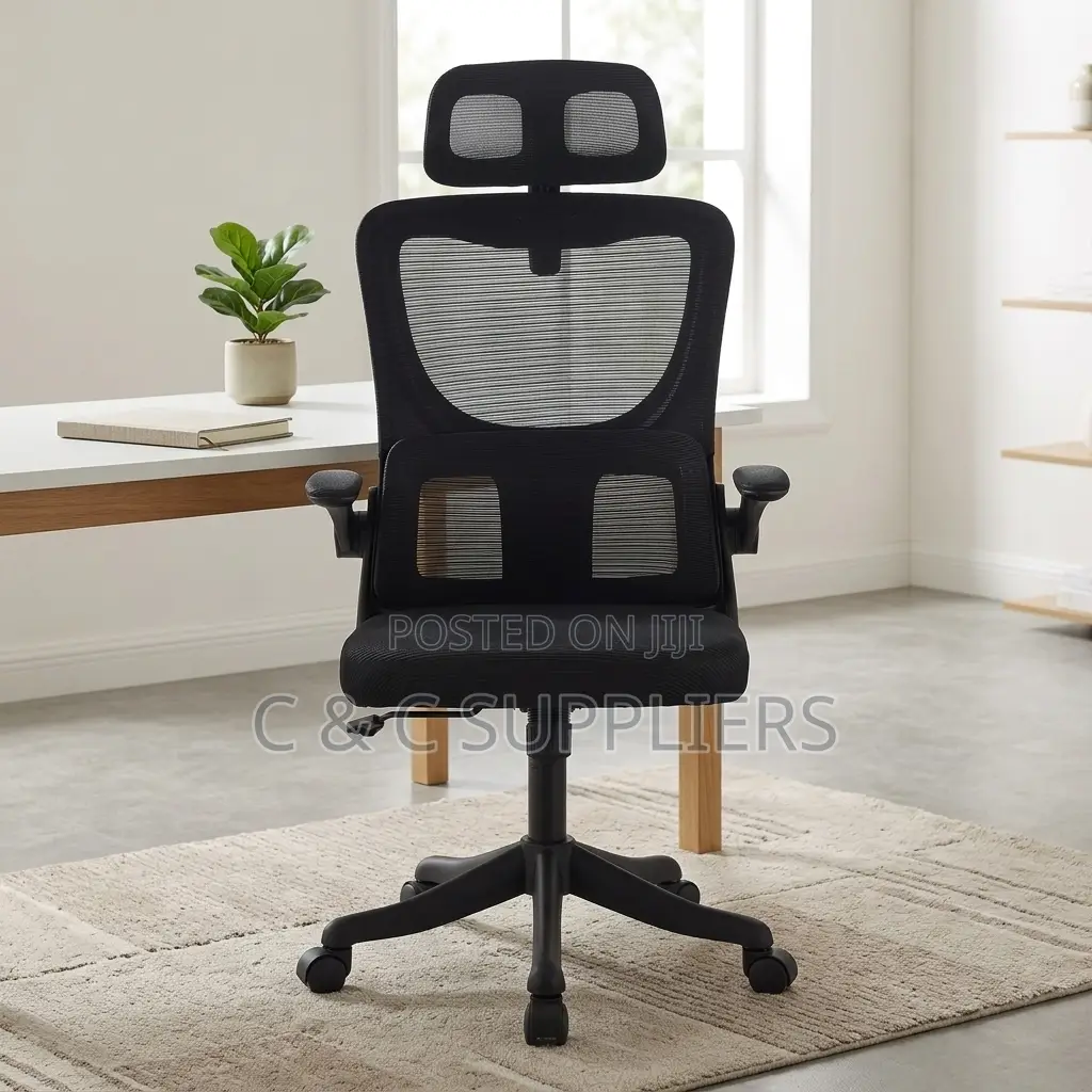 Ergonomic Staff Chair With Flip-Up Armrests
