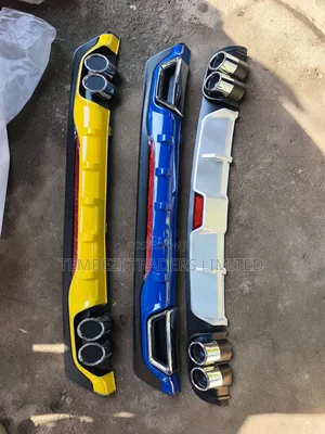 Universal Car Rear Bumper Diffuser Lip With Dummy Exhaust Tips