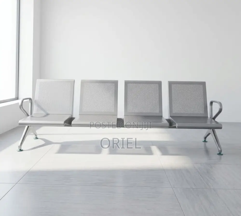 Office Bench : 4-Seater Link Steel Bench