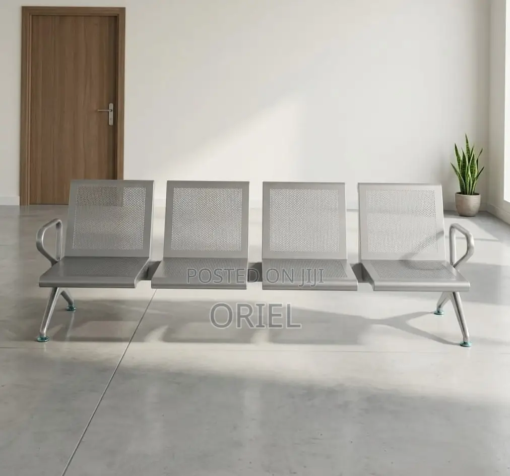 Office Bench : 4-Seater Link Steel Bench
