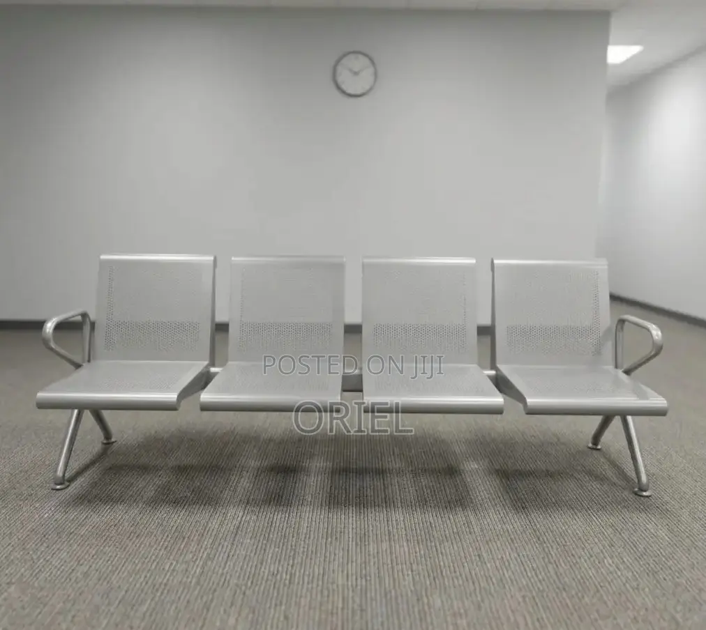 Office Bench : 4-Seater Link Steel Bench