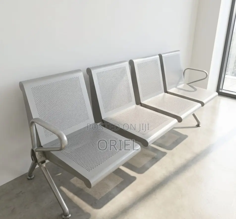 Office Bench : 4-Seater Link Steel Bench