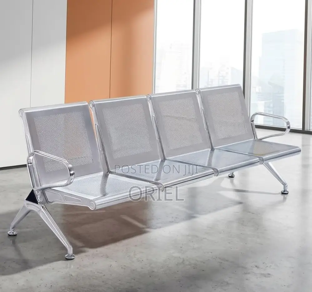 Office Bench : 4-Seater Link Steel Bench