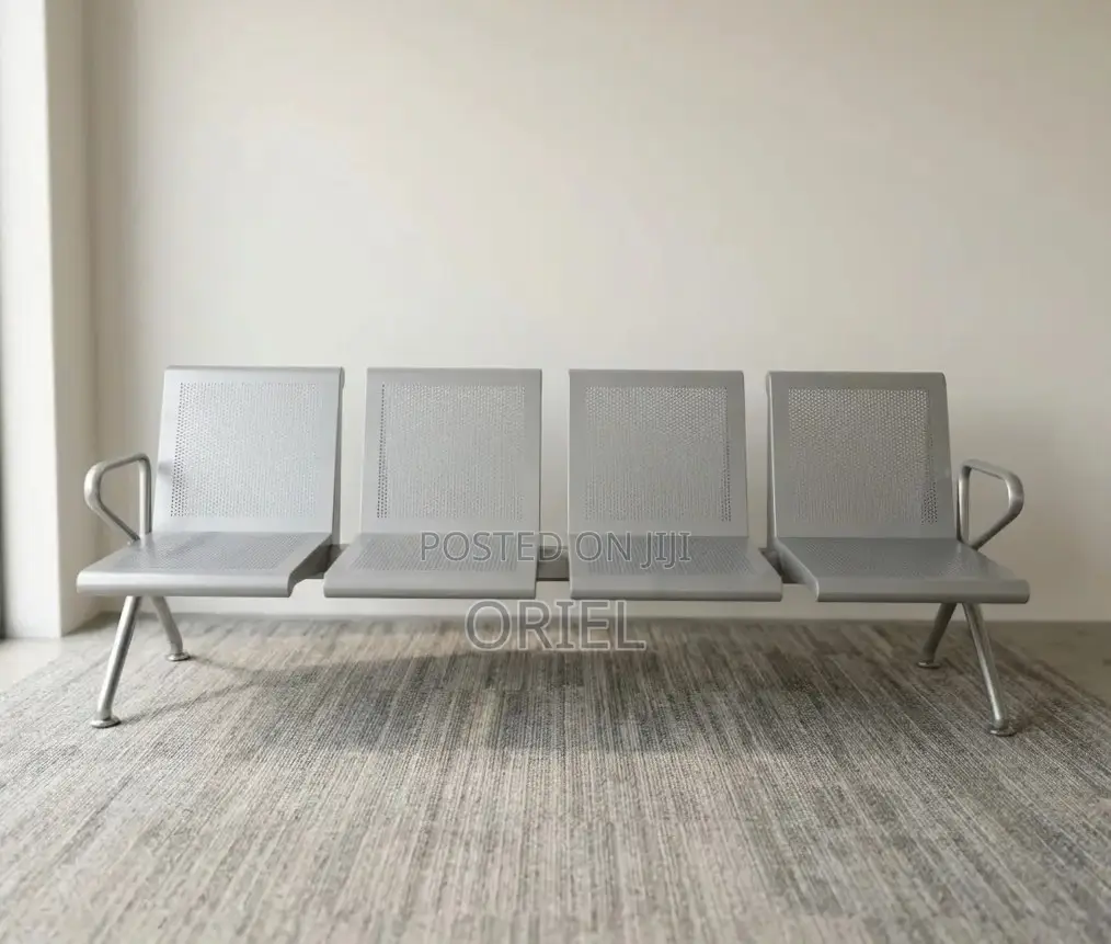 Office Bench : 4-Seater Link Steel Bench