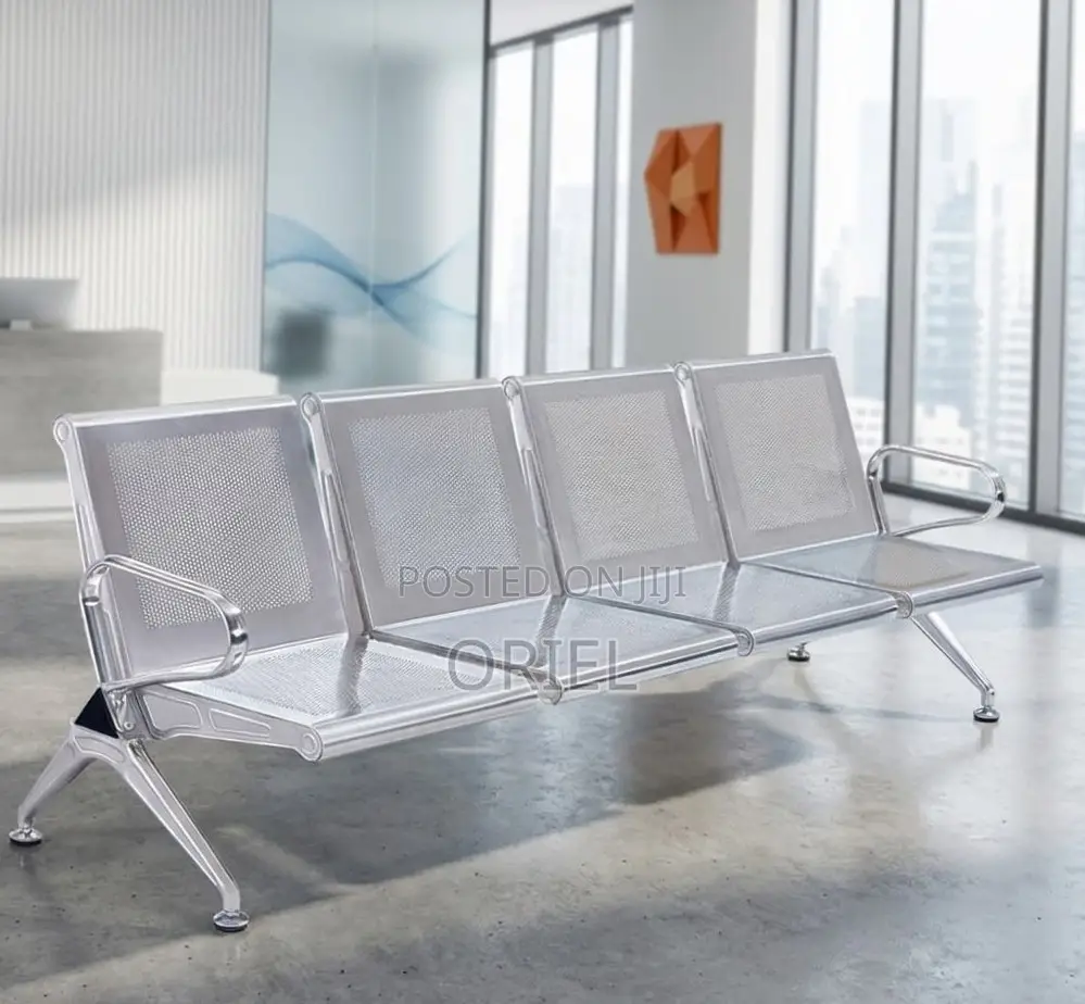 Office Bench : 4-Seater Link Steel Bench