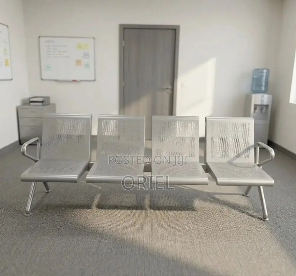 Office Bench : 4-Seater Link Steel Bench