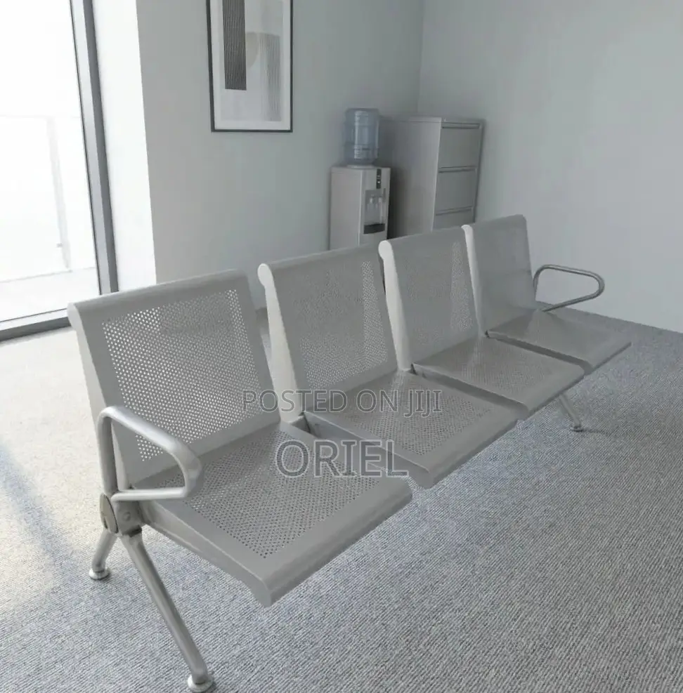 Office Bench : 4-Seater Link Steel Bench