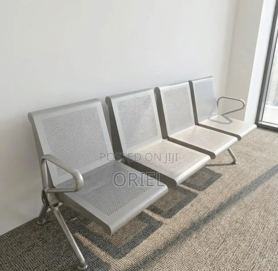 Office Bench : 4-Seater Link Steel Bench