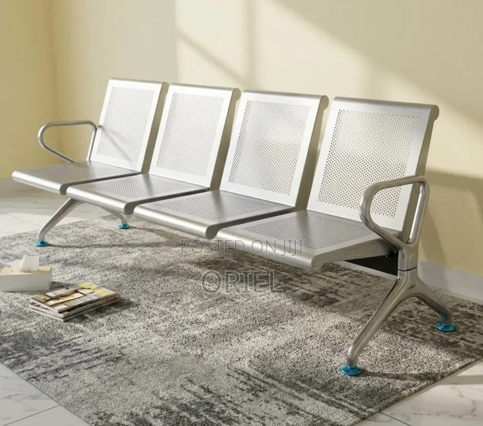Office Bench : 4-Seater Link Steel Bench
