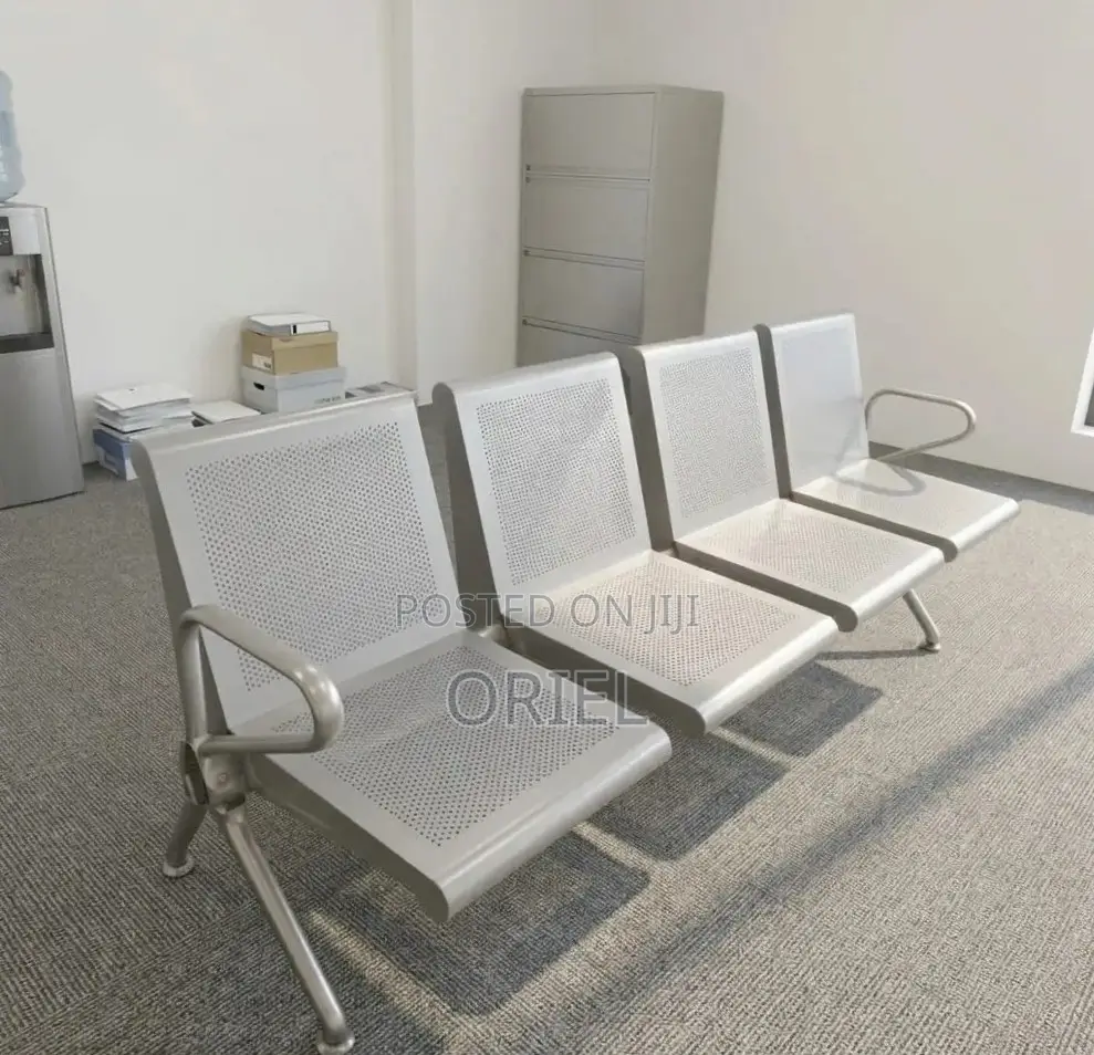 Office Bench : 4-Seater Link Steel Bench