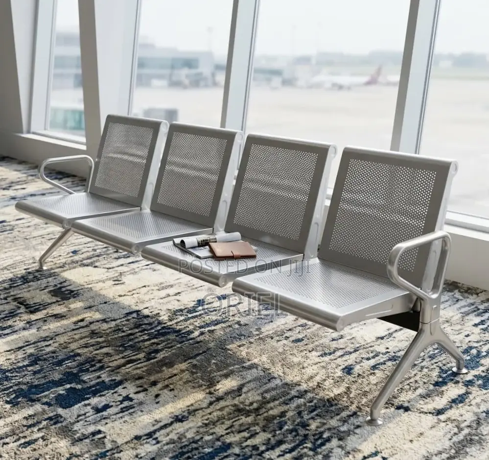 Office Bench : 4-Seater Link Steel Bench