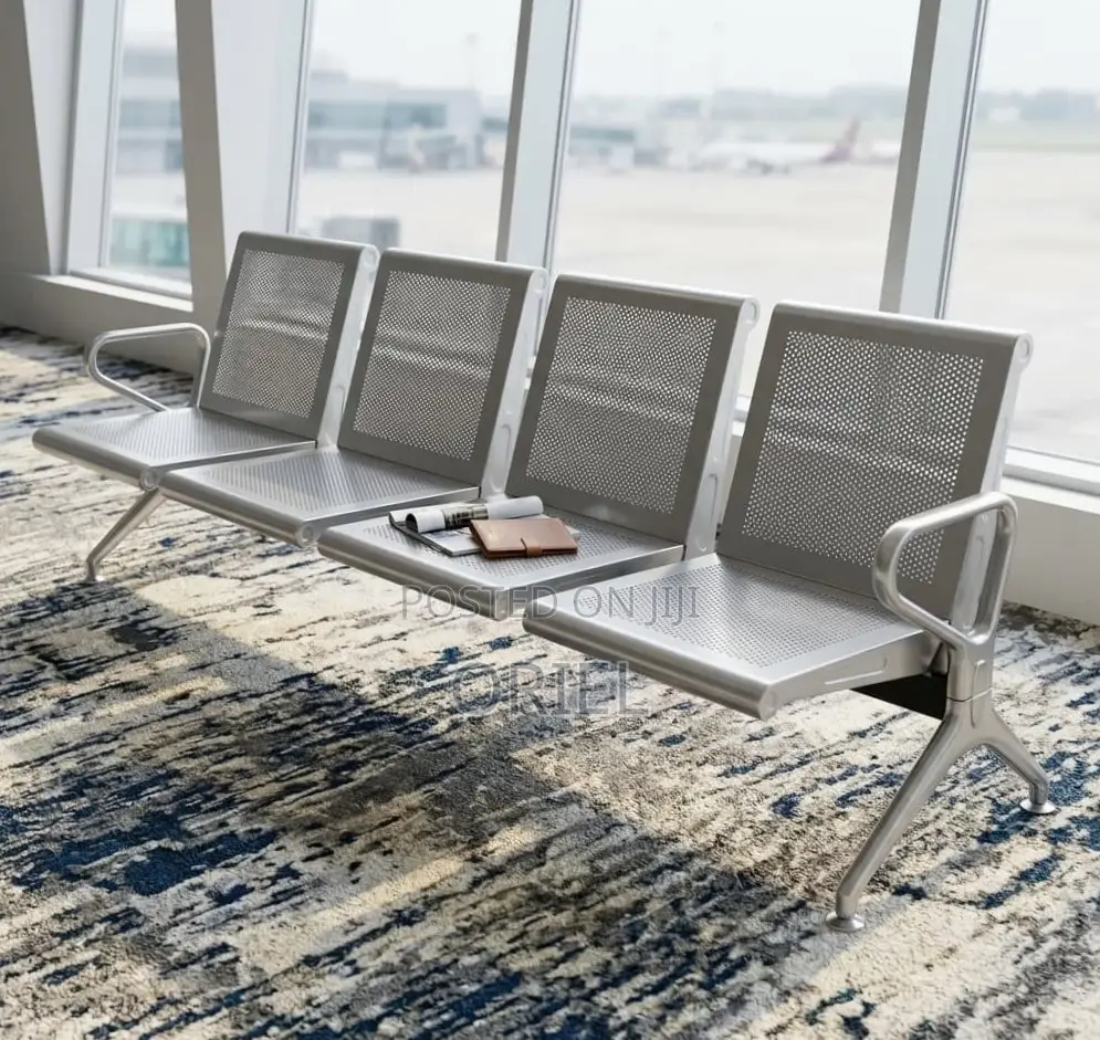 Office Bench : 4-Seater Link Steel Bench