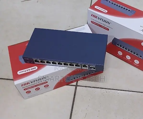 Hikvision DS-3E0510P-E/M 8-Port PoE Switch for CCTV Networks