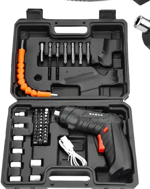 47pc Rechargeable Drill Screw Driver Tool Box