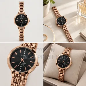 Elegant Women’s Rose Gold Quartz Watch