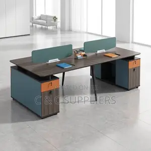 Modern 4-Seater Team Workstation Desk