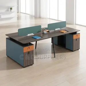 Modern 4-Seater Team Workstation Desk