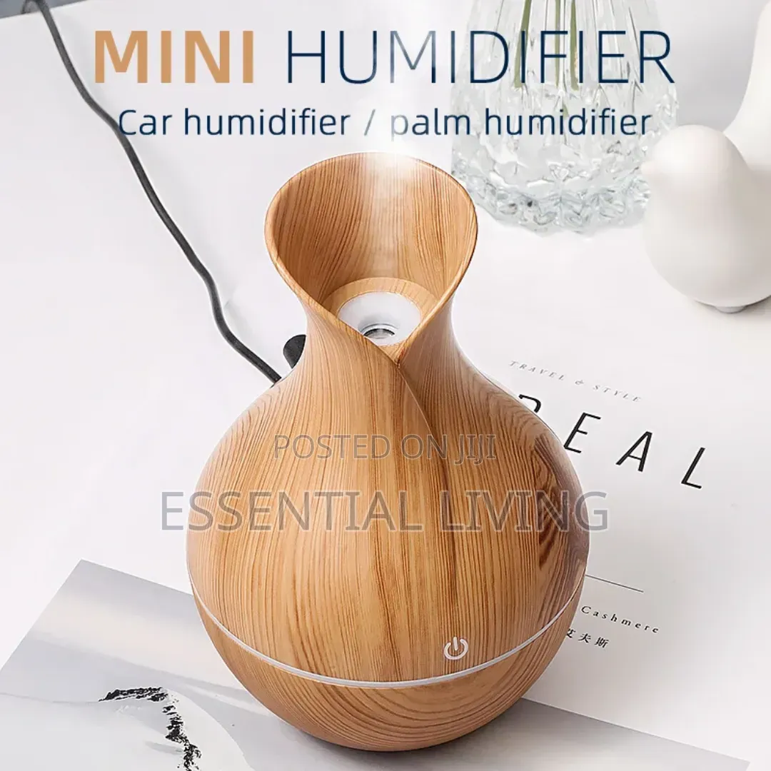 Wooden Ultrasonic Air Humidifier Aroma Diffuser 130ml