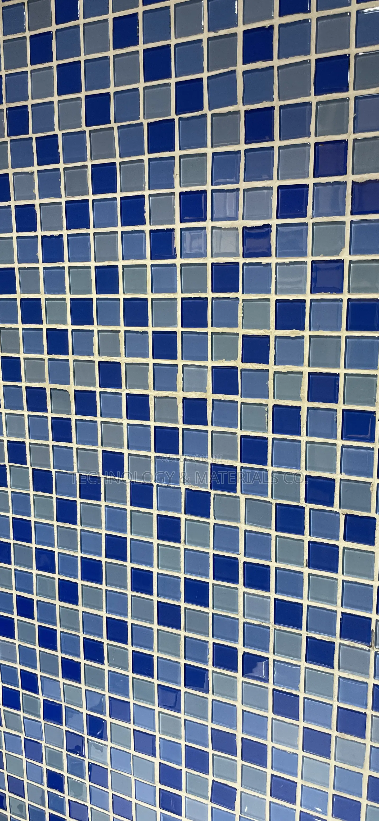 Ocean Blue Pool Glass Mosaic Tiles -30x30cm