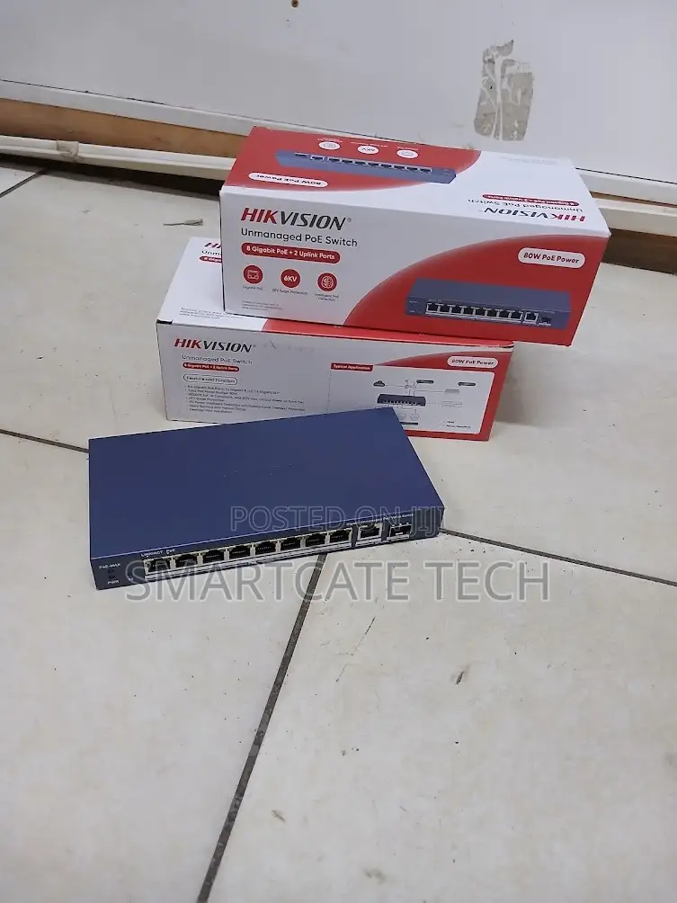 Hikvision DS-3E0510P-E/M 8-Port Network Switch With PoE Support