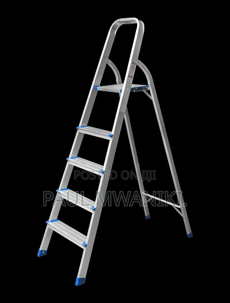 Heavy Duty Aluminum Folding Step Ladder – 5 Steps