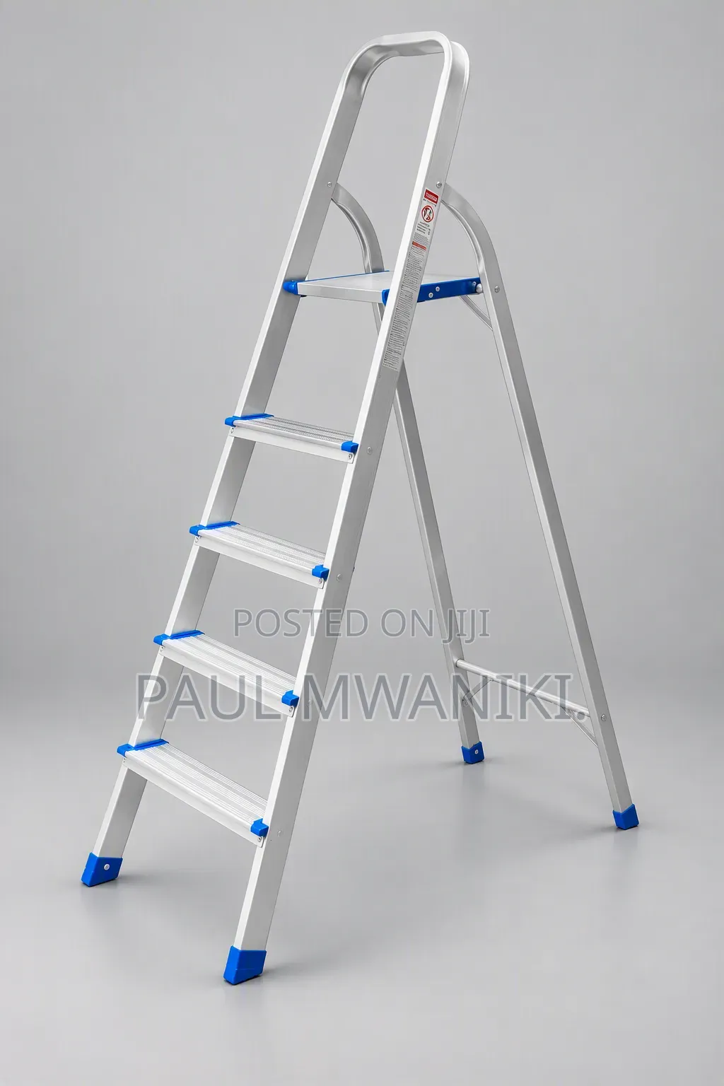 Heavy Duty Aluminum Folding Step Ladder – 5 Steps
