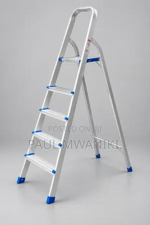 Heavy Duty Aluminum Folding Step Ladder – 5 Steps