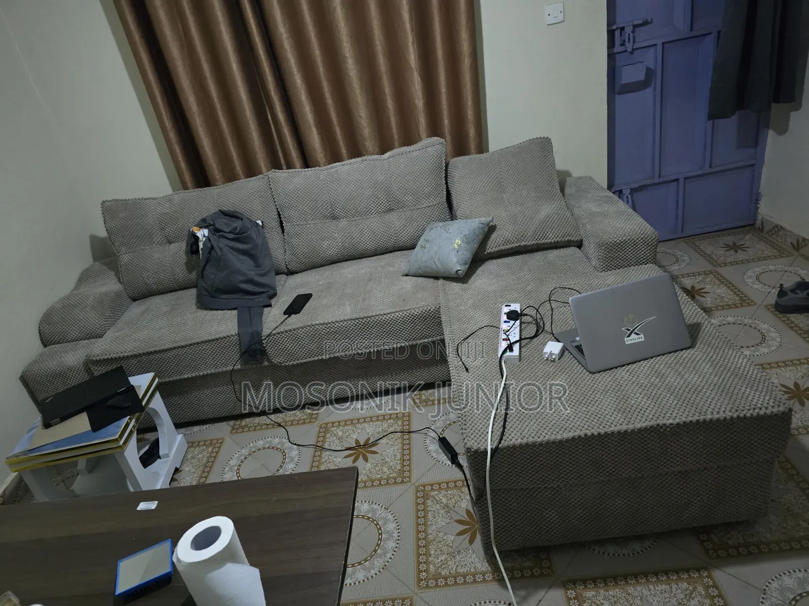 Grey Fabric Sofa