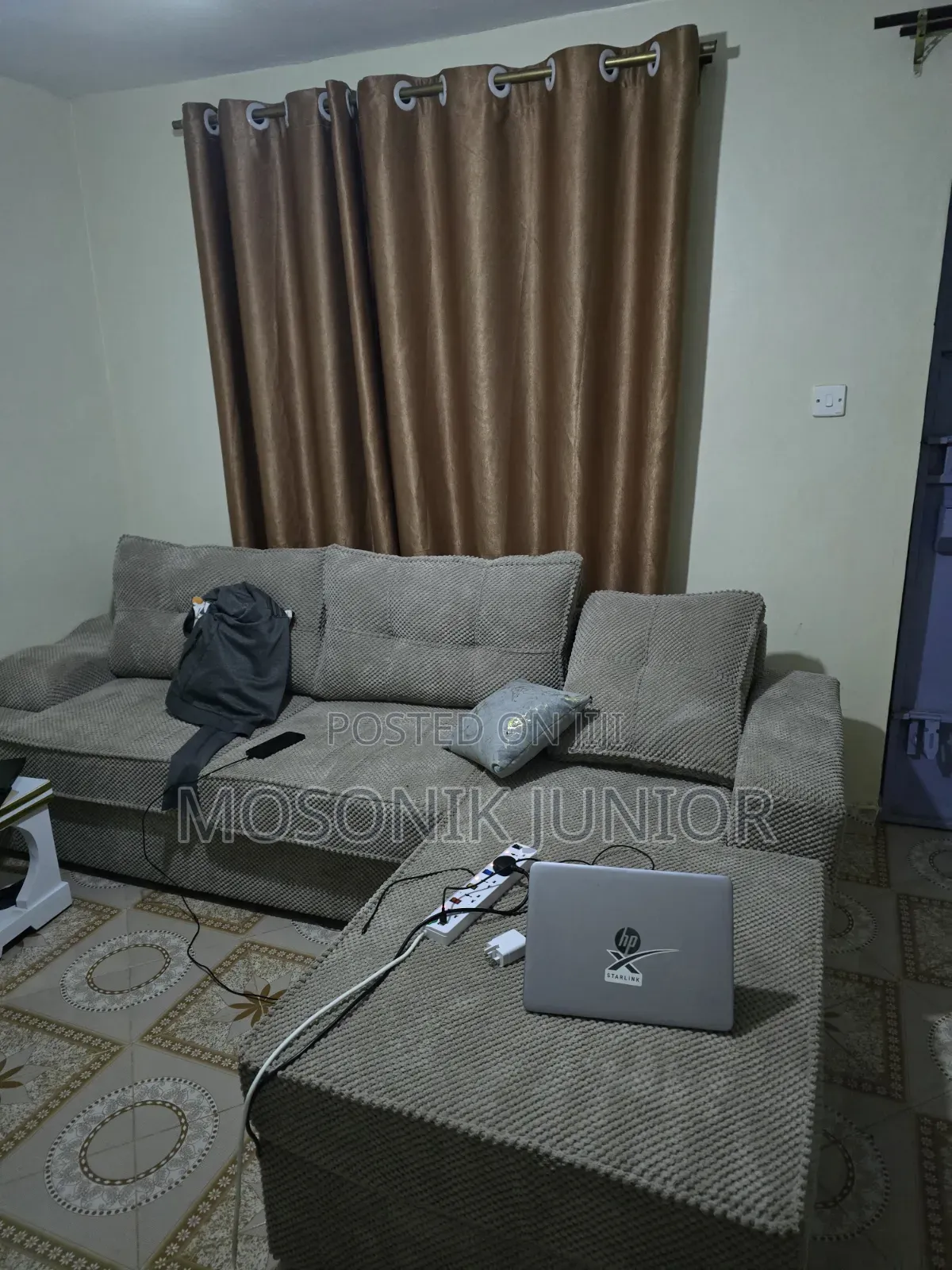Grey Fabric Sofa