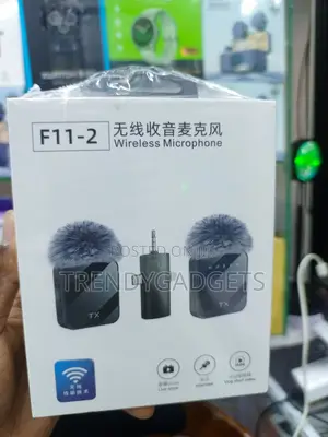 F11-2 Dual Wireless Lavalier Microphone 3-in-1 Phone Camera Mic