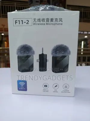 F11-2 Dual Wireless Lavalier Microphone 3-in-1 Phone Camera Mic