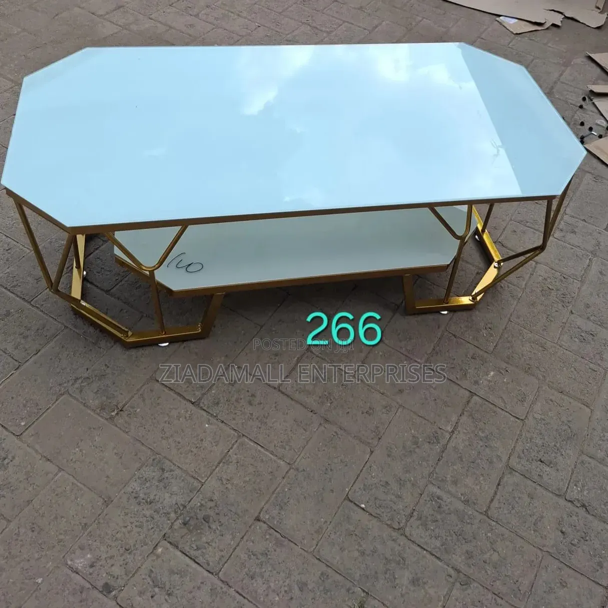 Modern Executive White Top Glass Coffee Tables**