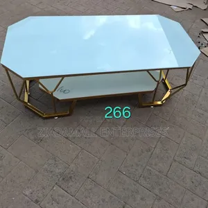 Modern Executive White Top Glass Coffee Tables**