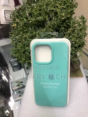 Pink Silicone Phone Case Labeled for the iPhone 15 Pro Max
