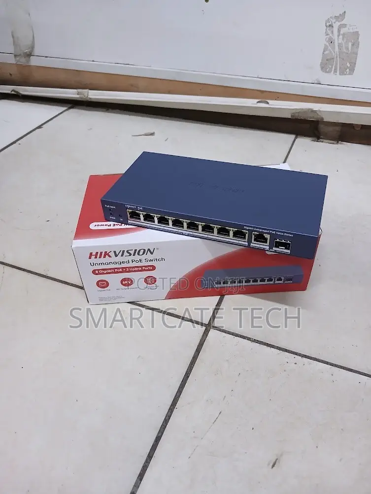Hikvision DS-3E0510P-E/M 8-Port PoE Network Switch for Security Camera