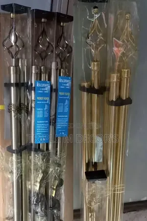 Quality 2m Double Adjustable Curtain Rods for Living Room