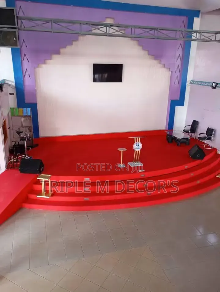 Professional Installation 4mm Red Delta Wall to Wall Carpet